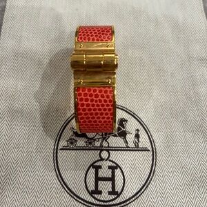 Hermes lizard bangle